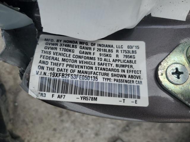 2015 HONDA CIVIC LX 19XFB2F53FE050135