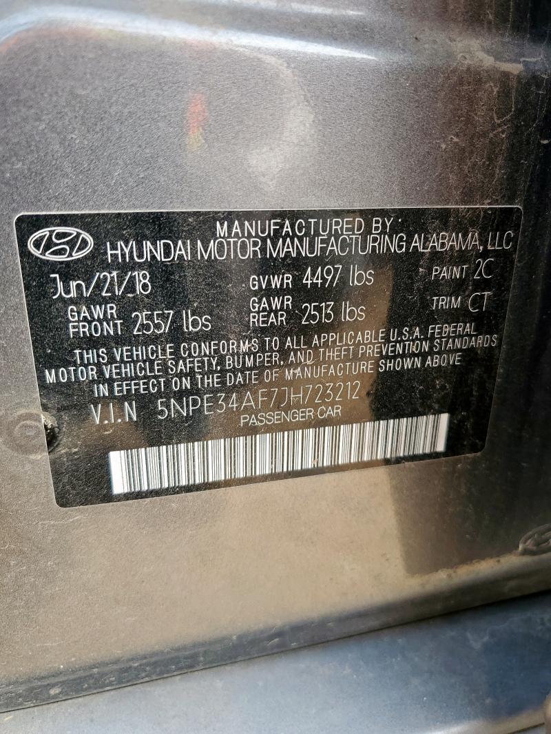 2018 HYUNDAI SONATA SPO - 5NPE34AF7JH723212