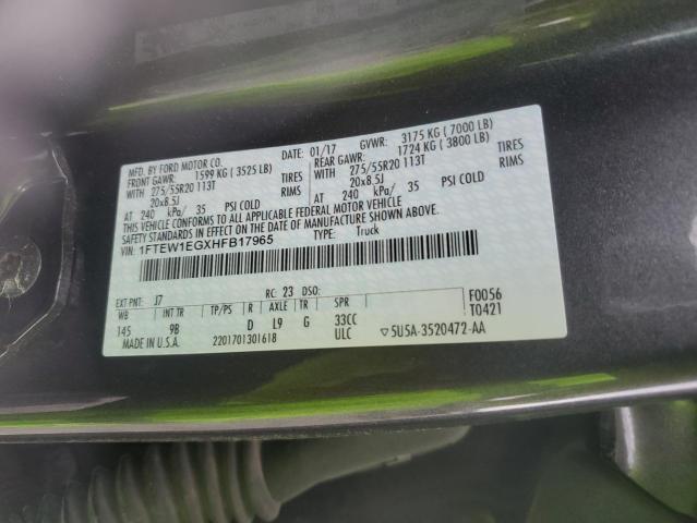 2017 FORD F150 SUPER - 1FTEW1EGXHFB17965