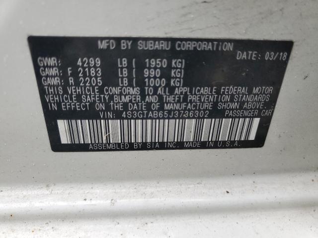 2018 SUBARU IMPREZA PR 4S3GTAB65J3736302