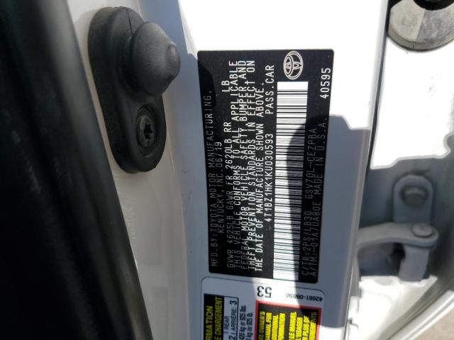 2019 TOYOTA CAMRY XSE - 4T1BZ1HK1KU030593