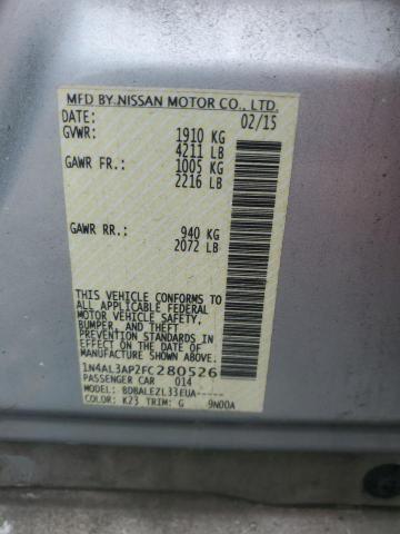 2015 NISSAN ALTIMA 2.5 - 1N4AL3AP2FC280526