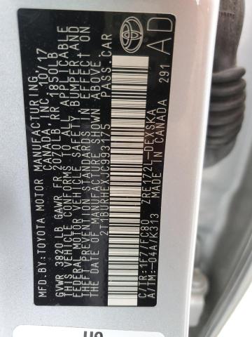 2018 TOYOTA COROLLA L - 2T1BURHEXJC993175