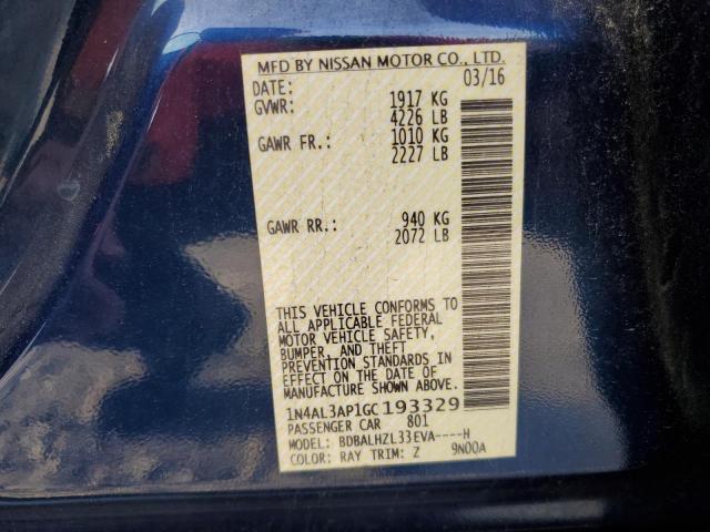 2016 NISSAN ALTIMA 2.5 - 1N4AL3AP1GC193329