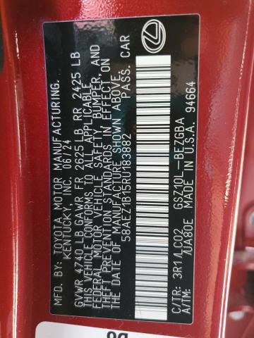 2024 LEXUS ES 350 BAS 58AEZ1B15RU183882