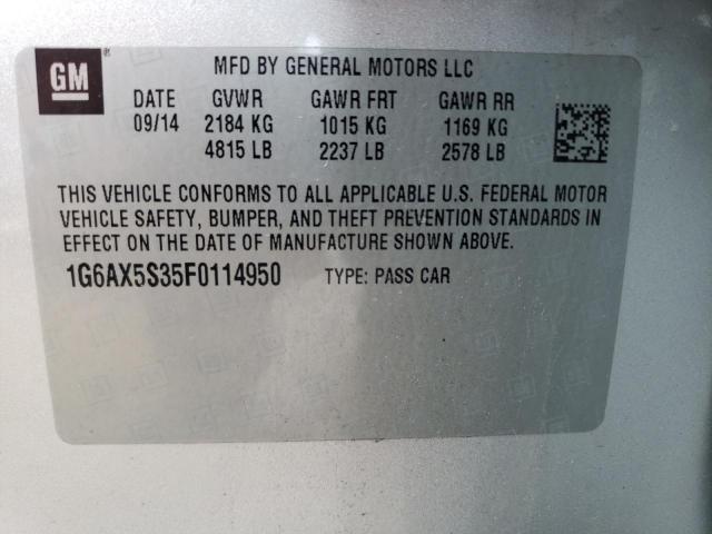 2015 CADILLAC CTS LUXURY 1G6AX5S35F0114950