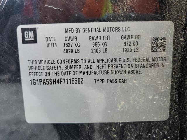 2015 CHEVROLET CRUZE LS 1G1PA5SH4F7116502