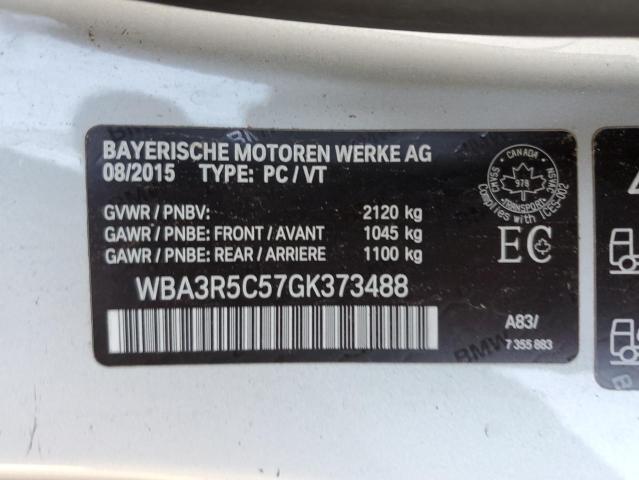 2016 BMW 435 XI WBA3R5C57GK373488