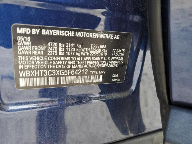 2016 BMW X1 XDRIVE2 - WBXHT3C3XG5F64212