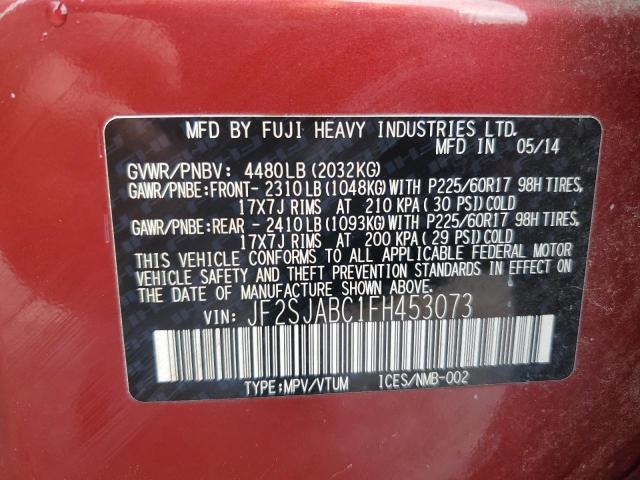 2015 SUBARU FORESTER 2 - JF2SJABC1FH453073