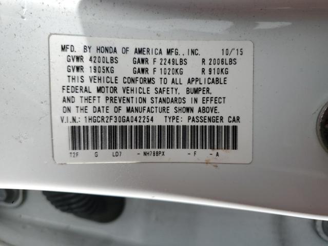 2016 HONDA ACCORD LX 1HGCR2F30GA042254