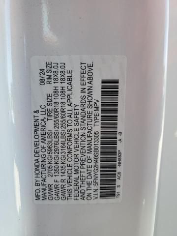 2025 HONDA PILOT EXL 5FNYG2H40SB013305