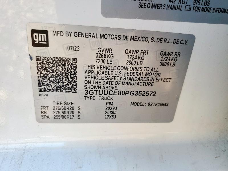 2023 GMC SIERRA K15 3GTUUCE80PG352572