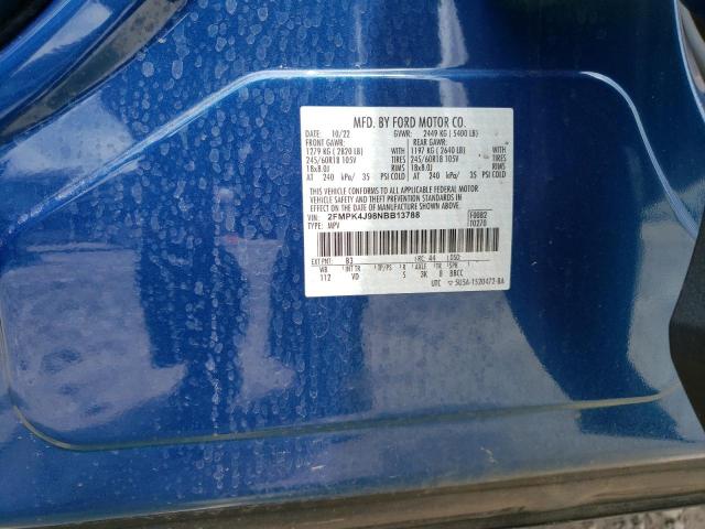 2022 FORD EDGE SEL - 2FMPK4J98NBB13788