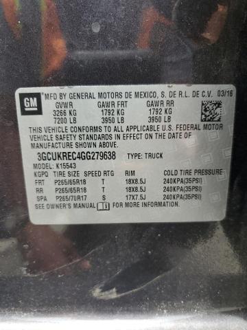 2016 CHEVROLET SILVERADO - 3GCUKREC4GG279638