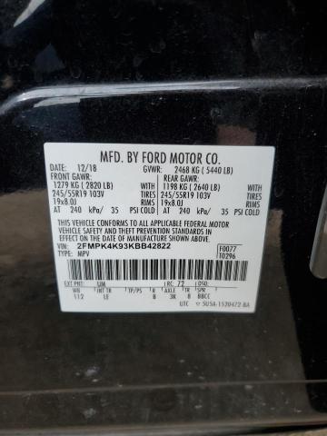 2019 FORD EDGE TITAN - 2FMPK4K93KBB42822