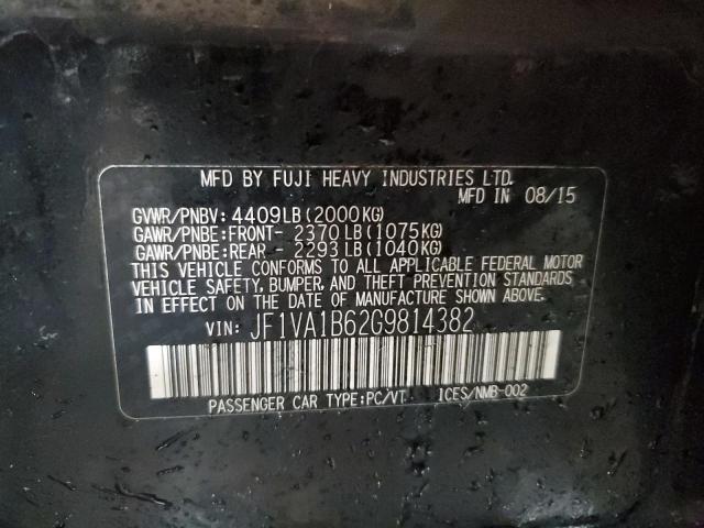 2016 SUBARU WRX JF1VA1B62G9814382