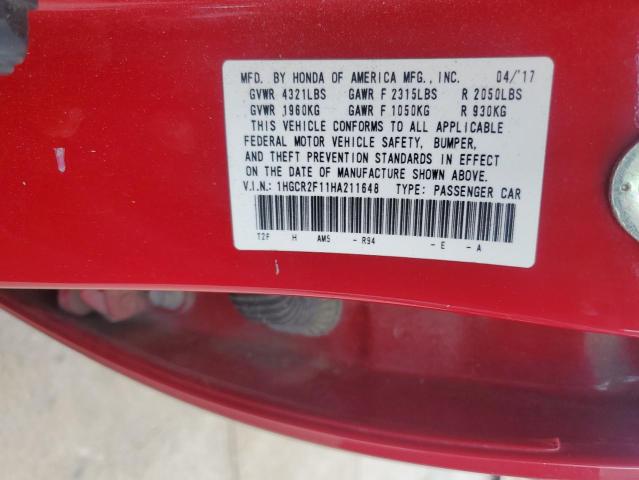 2017 HONDA ACCORD SPO - 1HGCR2F11HA211648
