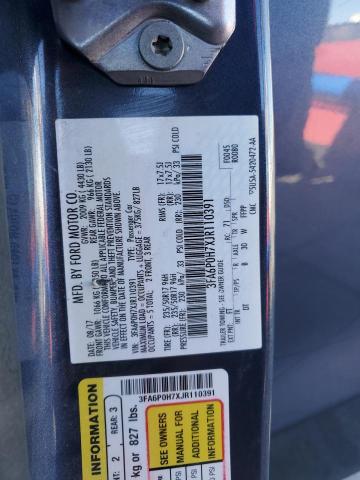 2018 FORD FUSION SE - 3FA6P0H7XJR110391