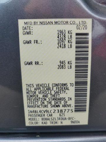 2020 NISSAN ALTIMA SR - 1N4BL4CV9LC238775