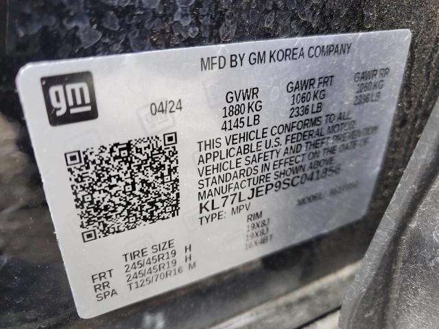 2025 CHEVROLET TRAX 2RS KL77LJEP9SC041856