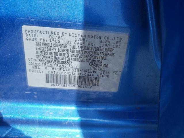 2021 NISSAN VERSA SV - 3N1CN8EV6ML865567