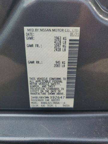 2021 NISSAN ALTIMA S - 1N4BL4BV3MN392647