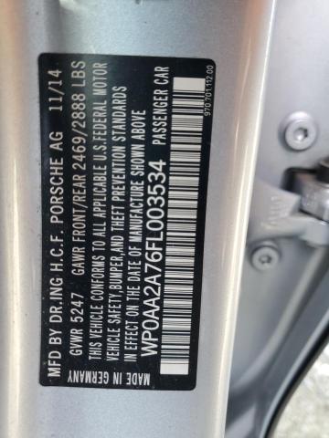 2015 PORSCHE PANAMERA 2 - WP0AA2A76FL003534