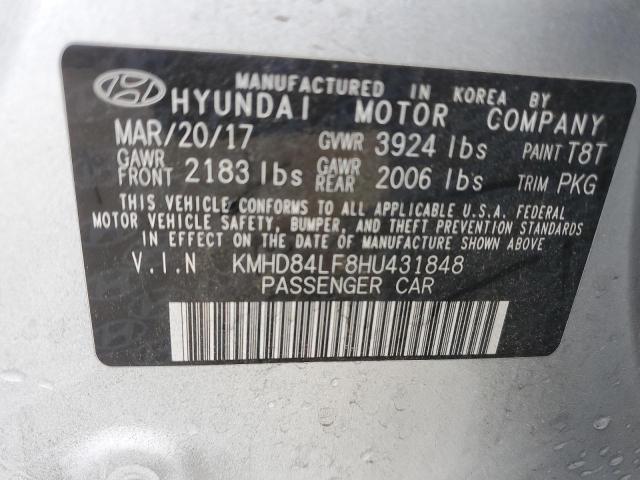 2017 HYUNDAI ELANTRA SE - KMHD84LF8HU431848