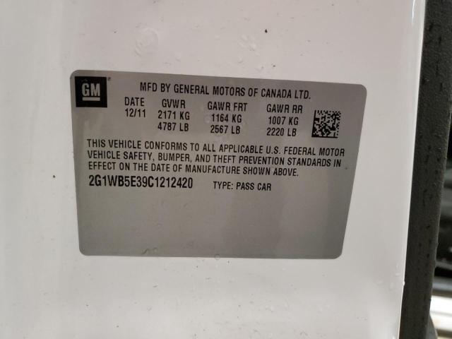 2012 CHEVROLET IMPALA LT - 2G1WB5E39C1212420