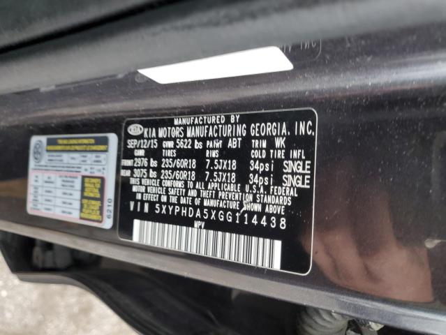 2016 KIA SORENTO EX - 5XYPHDA5XGG114438