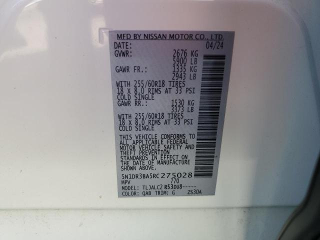 2024 NISSAN PATHFINDER - 5N1DR3BA5RC275028