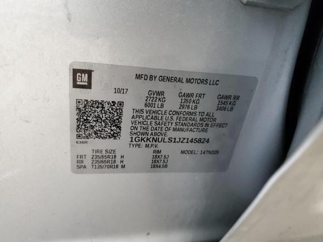 2018 GMC ACADIA SLT 1GKKNULS1JZ145824