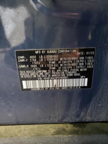 2023 SUBARU OUTBACK 4S4BTAAC0P3169891