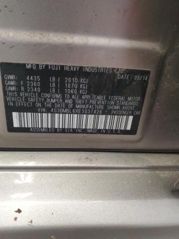 2014 SUBARU LEGACY 2.5 - 4S3BMBL6XE3037426