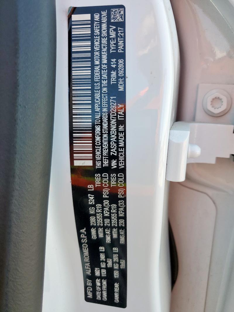 2022 ALFA ROMEO STELVIO TI ZASPAKBN0N7D29271