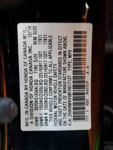 2015 HONDA CRV EX 2HKRM4H58FH617127
