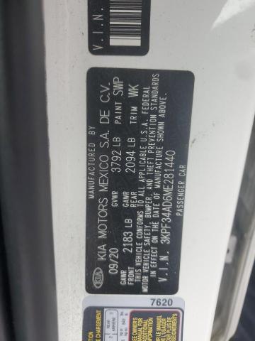 2021 KIA FORTE GT L - 3KPF34AD6ME281440