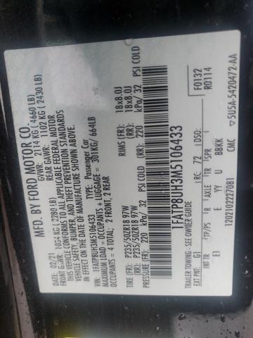 2021 FORD MUSTANG - 1FATP8UH3M5106433