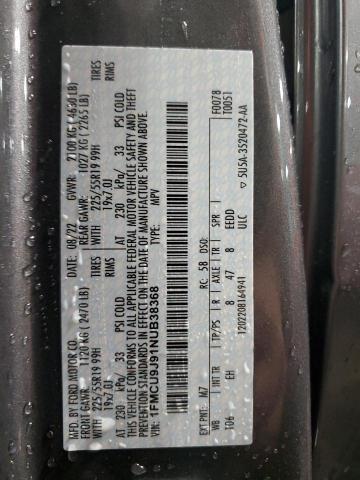 2022 FORD ESCAPE TIT - 1FMCU9J91NUB38368