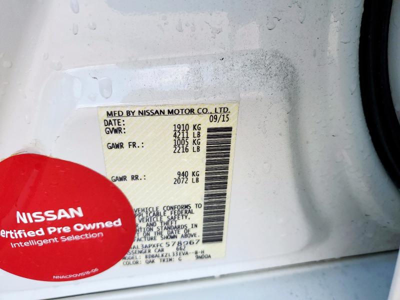 2015 NISSAN ALTIMA 2.5 - 1N4AL3APXFC578967