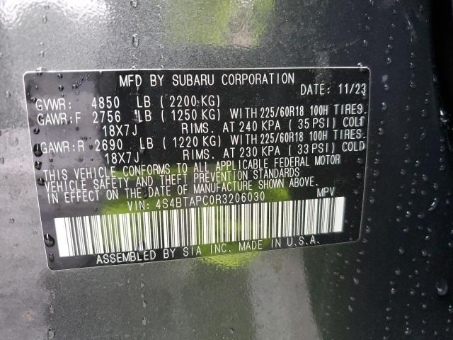 2024 SUBARU OUTBACK TO 4S4BTAPC0R3206030