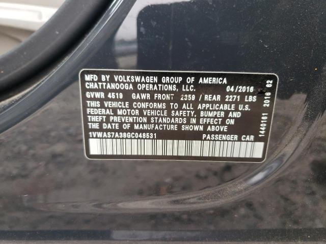 2016 VOLKSWAGEN PASSAT S - 1VWAS7A38GC048531