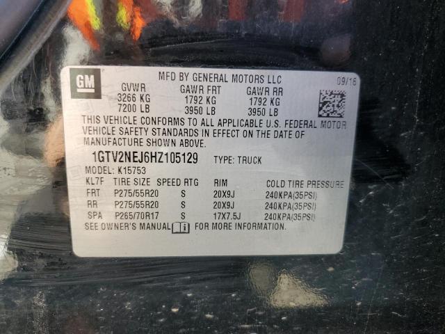 2017 GMC SIERRA K15 1GTV2NEJ6HZ105129