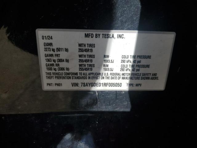 2024 TESLA MODEL Y - 7SAYGDED1RF005050