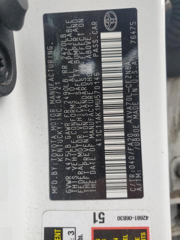 2021 TOYOTA CAMRY LE - 4T1C11AK1MU570146