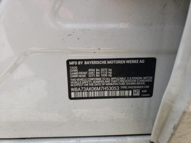 2021 BMW 228XI WBA73AK06M7H53053