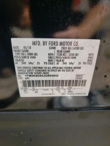 2018 FORD EXPLORER X - 1FM5K8D85JGB93832