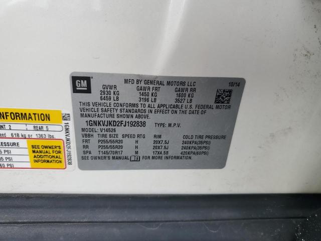 2015 CHEVROLET TRAVERSE L - 1GNKVJKD2FJ192838
