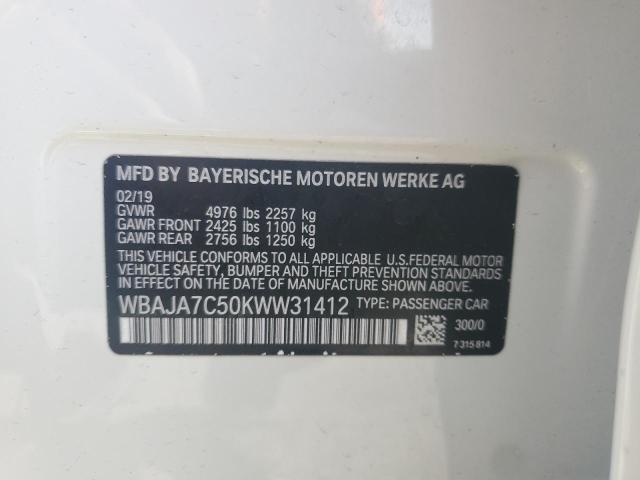 2019 BMW 530 XI - WBAJA7C50KWW31412